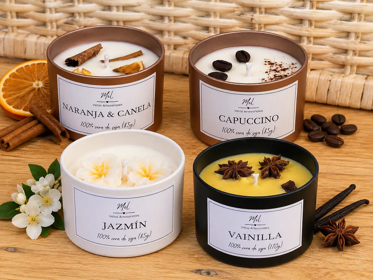 Pack 4 velas pequeñas