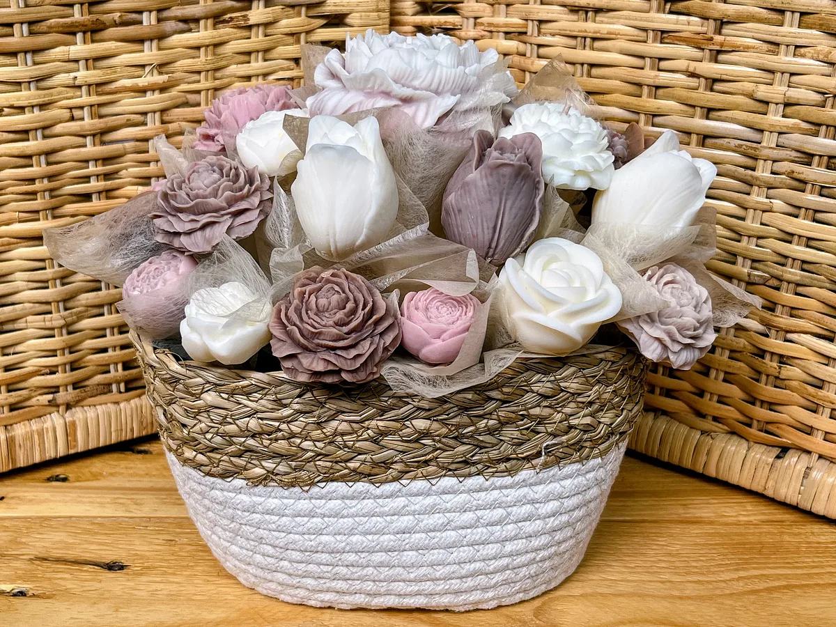 Bouquet tonos beiges