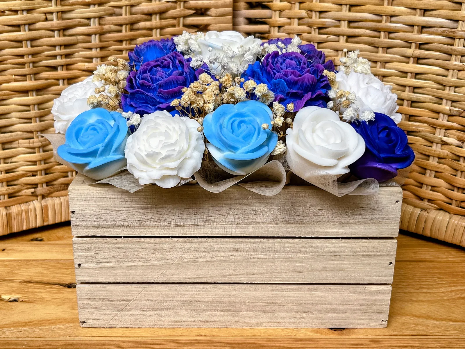 Bouquet tonos azules y morados, foto 1 de 4